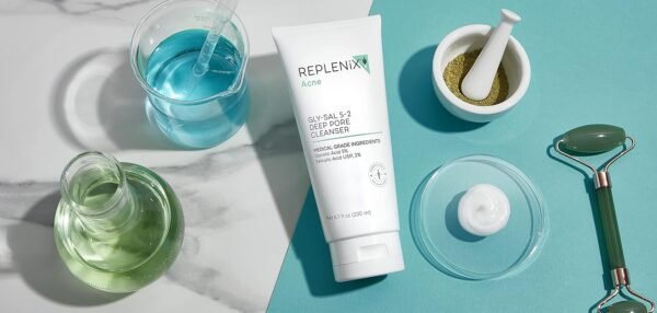 Replenix Gly-Sal Deep Pore Facial Cleanser, Medical-Grade 5% Glycolic & 2% Salicylic Acid Oil-Free Face Wash for Acne-Prone Skin (6.7 fl. oz) - Image 9