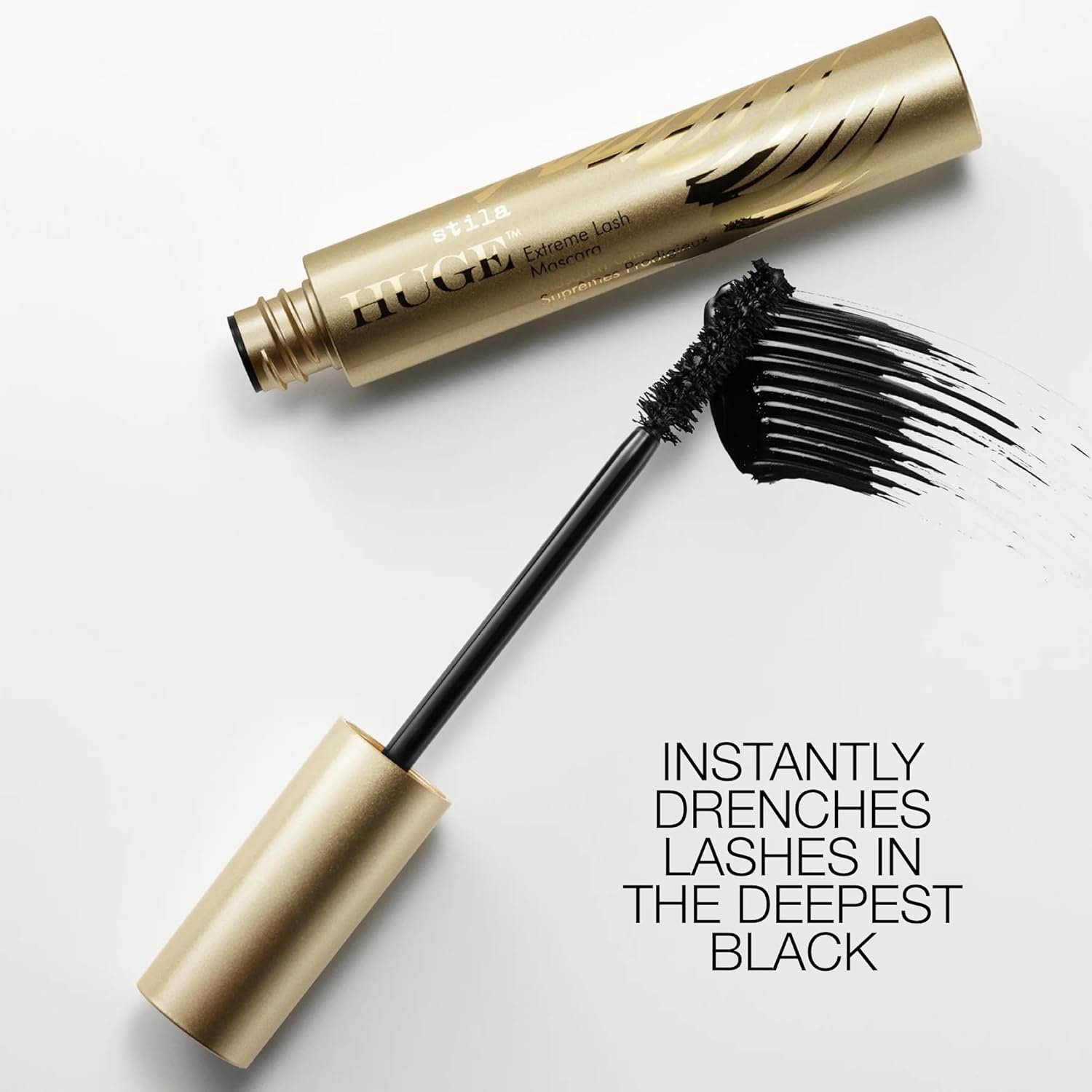 stila HUGE Extreme Lash Mascara, Intense Black | Volume, Full Length, Curl, Lift, No Clump, Crunch or Smudge | Lightweight, Long-Lasting Buildable Eye Makeup Formula | 0.44 Fl. Oz. - Image 5