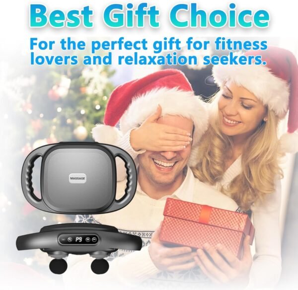 6 Head Massage Gun Deep Tissue with 9 Levels & 9 Modes, Electric Massager Tool for Legs, Arms, Waist, Back, Buttocks - Full Body Muscle Pain Relief, Ideal Gifts for Women, Men, Mom, and Dad - Image 9