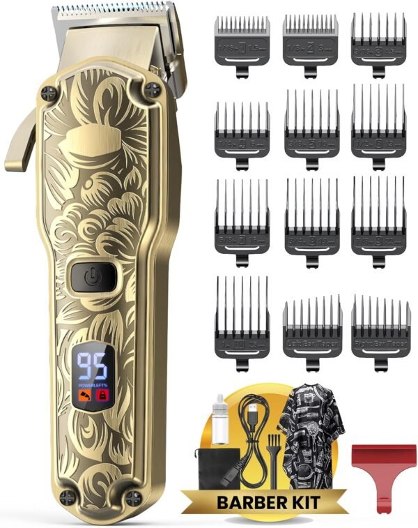 Jack & Rose Cordless Hair Clippers, Mens Hair Clippers, Wireless Clippers for Men, Barber kit Professional Clippers for Men - Image 2