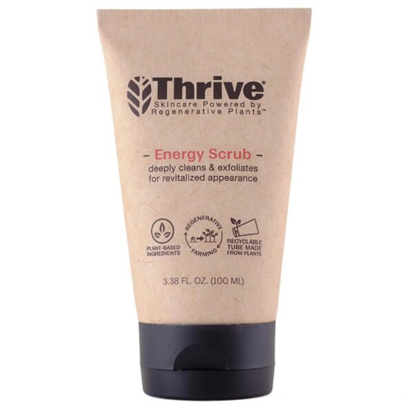 Thrive Natural Care Face Scrub - Gentle Exfoliating Face Wash Provides Deep Cleanse, Improves Skin Texture, Unclogs Pores - Vegan, Oil Free Exfoliator - Image 2