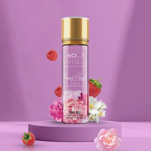 So…?… Unique Peony Blush Body Mist - Floral, Fruity Vanilla Perfume with Bergamot and Pear Notes - Perfume for Women - Body Spray for Women - 5.1 oz - Image 8