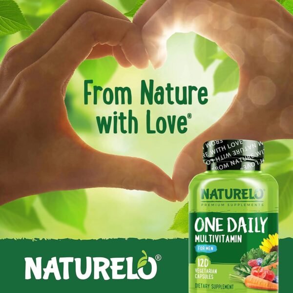 NATURELO Mens Multivitamins - One Daily Multivitamin for Men with Vitamins, Minerals & Organic Whole Foods, Boost Energy & Health, Non-GMO, 120 Vegetarian Capsules - Image 10
