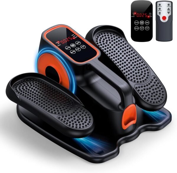 Under Desk Elliptical, Ellipse Leg Exerciser While Sitting for Seniors, Quiet Portable Electric Seated Pedal Exerciser with Remote Control and 12 Adjustable Speeds for Home Office - Image 2
