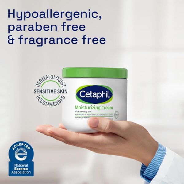 Cetaphil Face & Body Moisturizer, Hydrating Moisturizing Cream for Dry to Very Dry, Sensitive Skin, NEW 3 oz Pack of 3, Fragrance Free, Non-Comedogenic, Non-Greasy - Image 8
