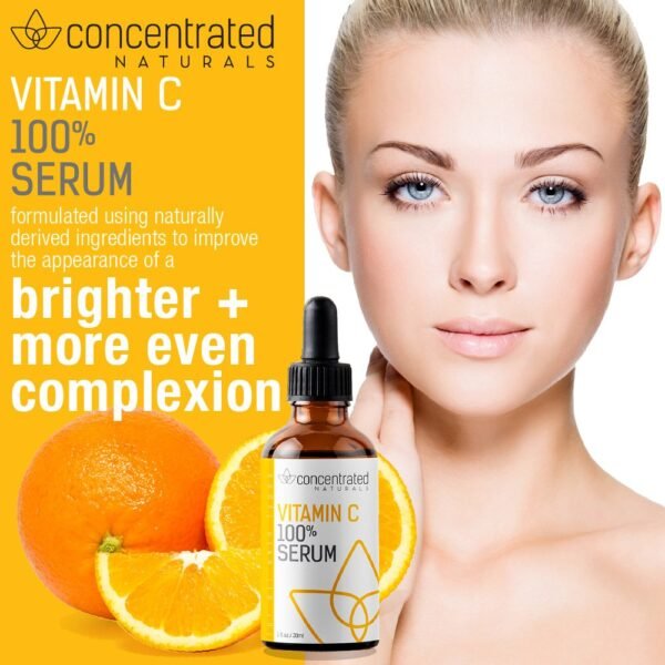 Vitamin C Serum for Face | Professional Grade | High Concentrate Formula May Help Smooth Appearance of Wrinkles, Brightens | May Improve Appearance of Skin Tone for More Youthful-Looking Skin 1oz - Image 4