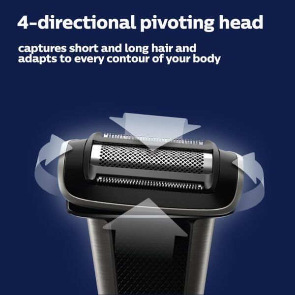 Philips Norelco Bodygroom 7000 Series, Showerproof Groin and Body Trimmer for Men, Precise Body Grooming, Adjustable Comb, Safe Even Below The Belt, 80 Min. Runtime, Model BG7030/49 - Image 7