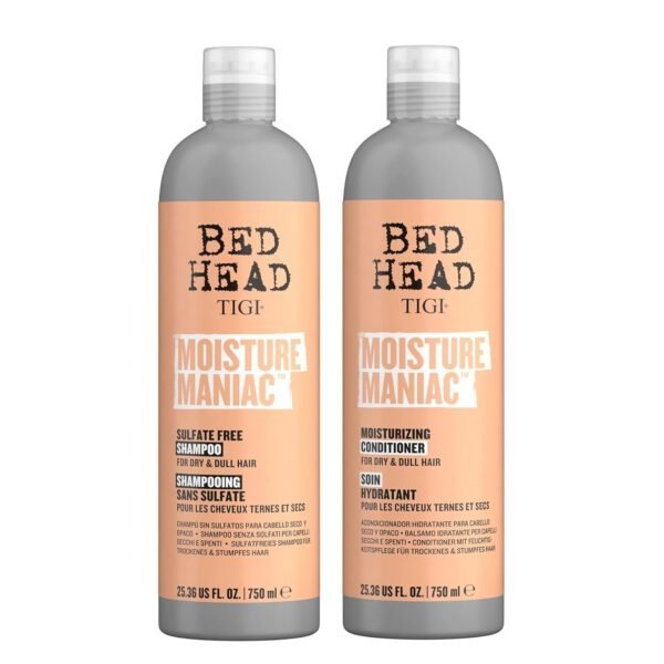 TIGI Bed Head Shampoo and Conditioner For Dry Hair Moisture Maniac Sulfate-Free Shampoo & Moisturizing Conditioner with Argan Oil 25.36 fl oz 2 count - Image 2
