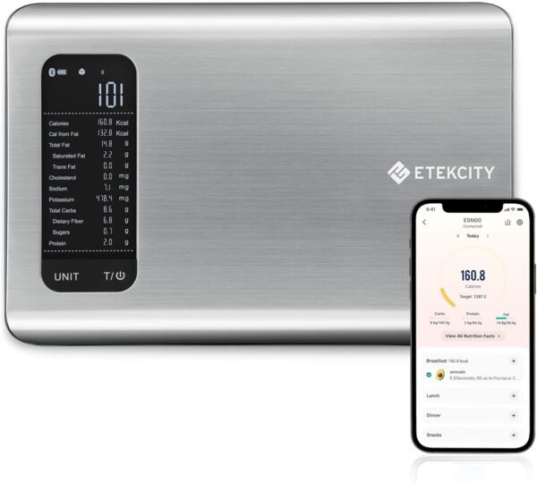 Etekcity Infrared Thermometer 774 and Smart Nutrition Scale, Digital for Cooking Baking Grilling, Track Calories Protein 19 Nutrients - Image 6