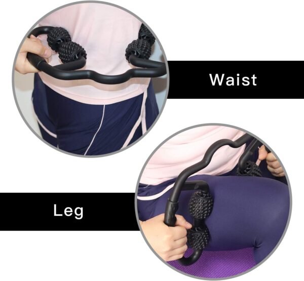 Upgraded Six-Wheel Muscle Roller - Arm & Leg Massager, Forearm & Calf Roller, Tennis Elbow Brace for Men, Carpal Tunnel & Tendonitis Relief, Perfect for Wrist, Hand, Foot, & Thigh - Image 7
