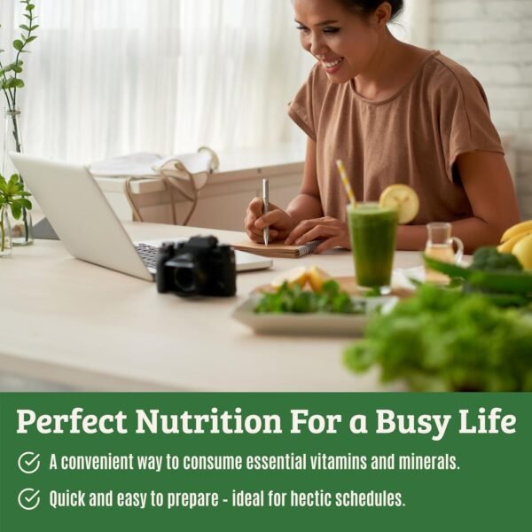 Green Juice Powder. Supergreens Superfood Powder. Detox Greens for Bloating and Digestion. Veggie Powder with Probiotics & Enzymes. Chlorella, Spirulina, Wheat Grass, Ashwagandha. 32 Superfoods - Image 5