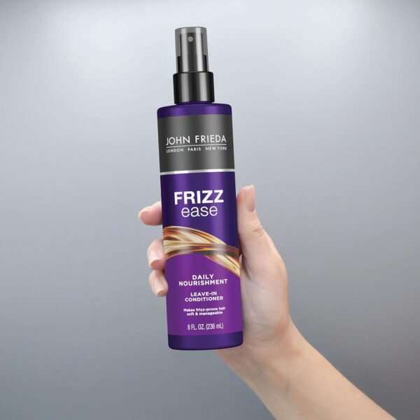John Frieda Frizz Ease Daily Nourishment Leave-In Conditioner, Detangles Frizzy, Damaged Hair, Reduces Breakage, Protects Against Heat, with Vitamins A, C, E & Green Tea Extract, 8 Oz, Pack of 2 - Image 5
