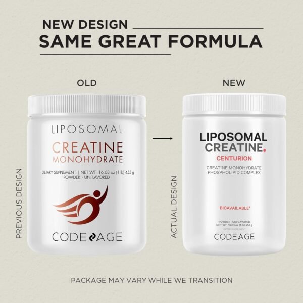 Codeage Liposomal Creatine Powder Supplement - 3-Month Supply - 5000mg Creatine Monohydrate Pre Workout & Post Workouts - Unflavored Creatine, Pure Creatine Powder, Creatinine for Sports - 90 Servings - Image 4