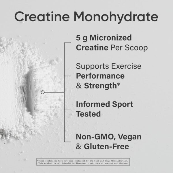 Sports Research Creatine Monohydrate - Gain Lean Muscle, Improve Performance and Strength and Support Workout Recovery - 5 g Micronized Creatine - 1.1LBS - Image 5