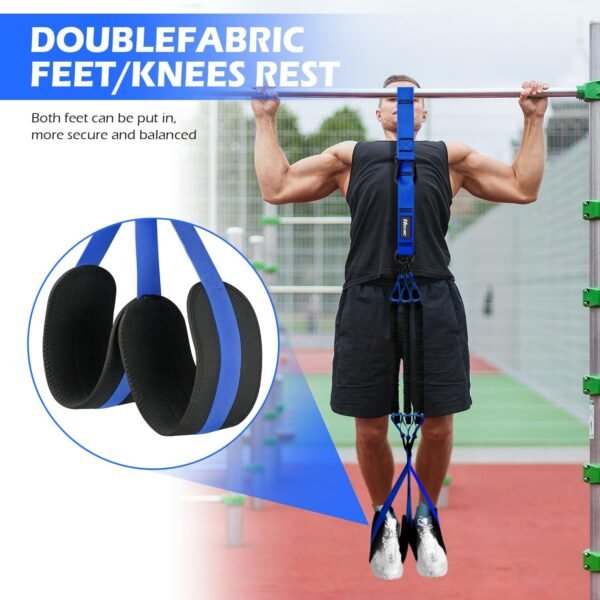 Pull Up Assistance Bands, Adjustable Heavy Duty Resistance Band for Pull Up, 3 Pull Up Bands, Comfortable Fabric Feet/Knee Rest, Assistance Bands for Pull-Up, Home Fitness, Body Stretching, Chin Up - Image 3
