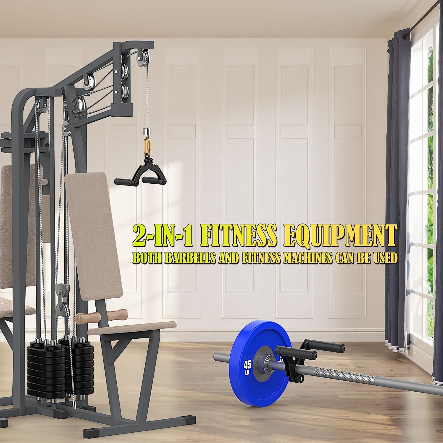 V Bar Row Landmine Handle Attachment for Barbell Bars, Solid Double D Handle, T-Bar Row Handle Attachments with Non-Slip Rubber Grip, Fits Olympic Bar Strength Training Bar - Image 4