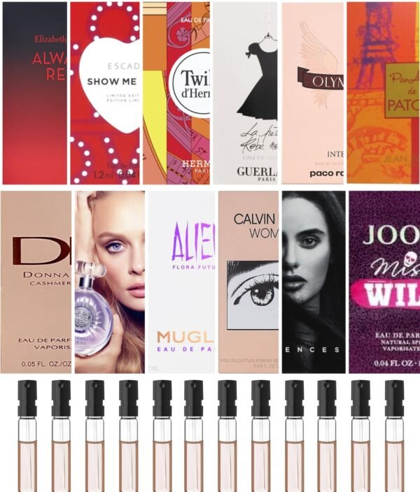 Perfume High End Designer Fragrance Sampler Set for Women - A Pack of 12 Sample Vials - Image 3
