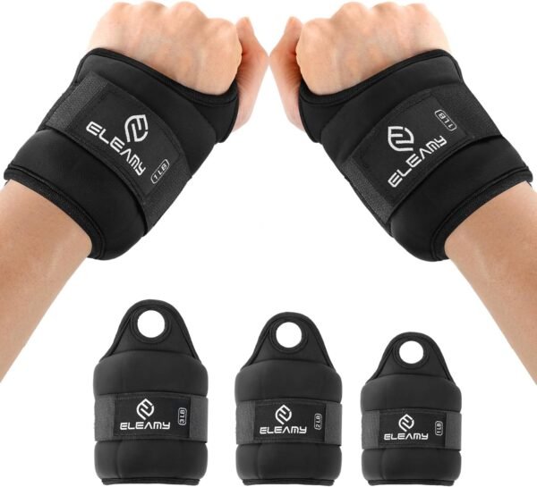 Wrist Weights with Thumb Loops Lock for Women & Men, 0.5lb*2/1lb*2/1.5lb*2/2lbs*2/3lbs*2, Suitable for Walking, Running, Yoga, Aerobics，Wrist & Ankle Weights Strength Training - Image 2