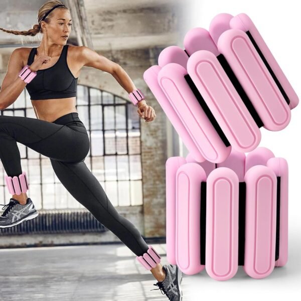 Jueachy Wrist-Ankle-Weights for Women: Set of 2(1Lbs Each) Arm Weights Weighted Adjustable for Walking Exercise Workout Pilate - Image 2