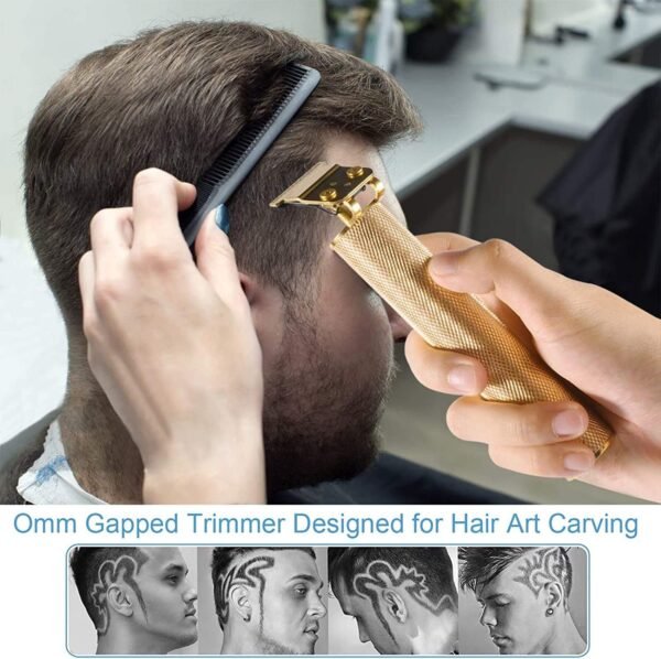 Professional Hair Clippers for Men Electric Haircut Kit Hair Trimmer Grooming Waterproof Rechargeable Close Cutting T Blade Trimmer USB Rechargeable Clippers for Hair Cutting with Guide Combs - Image 3