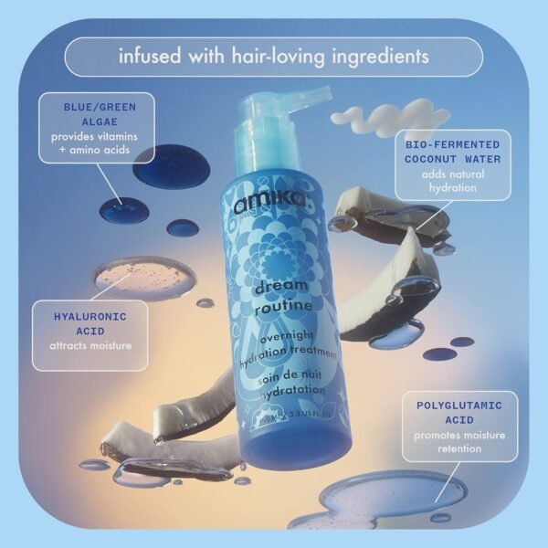amika. dream routine overnight hydrating hair mask, 100ml - Image 3