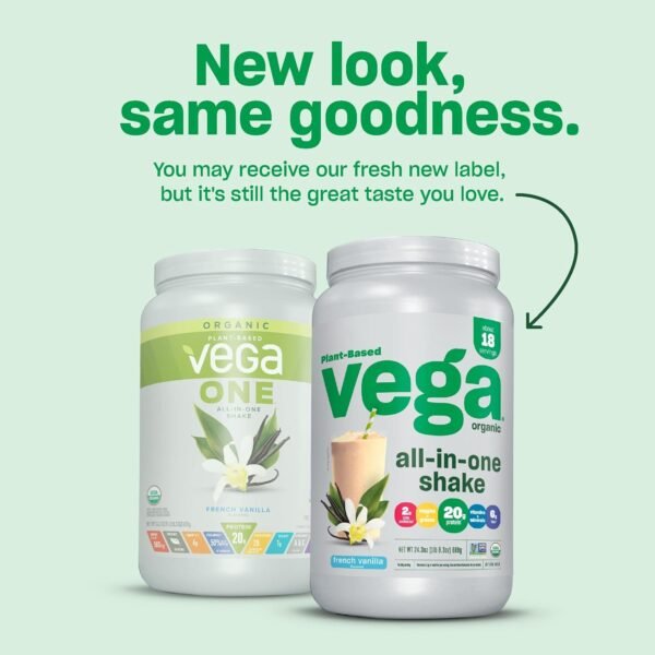 Vega Organic All-in-One Vegan Protein Powder, Chocolate - Superfood Ingredients, Vitamins for Immunity Support, Keto Friendly, Pea Protein for Women & Men, 25 Oz (Packaging May Vary) - Image 3