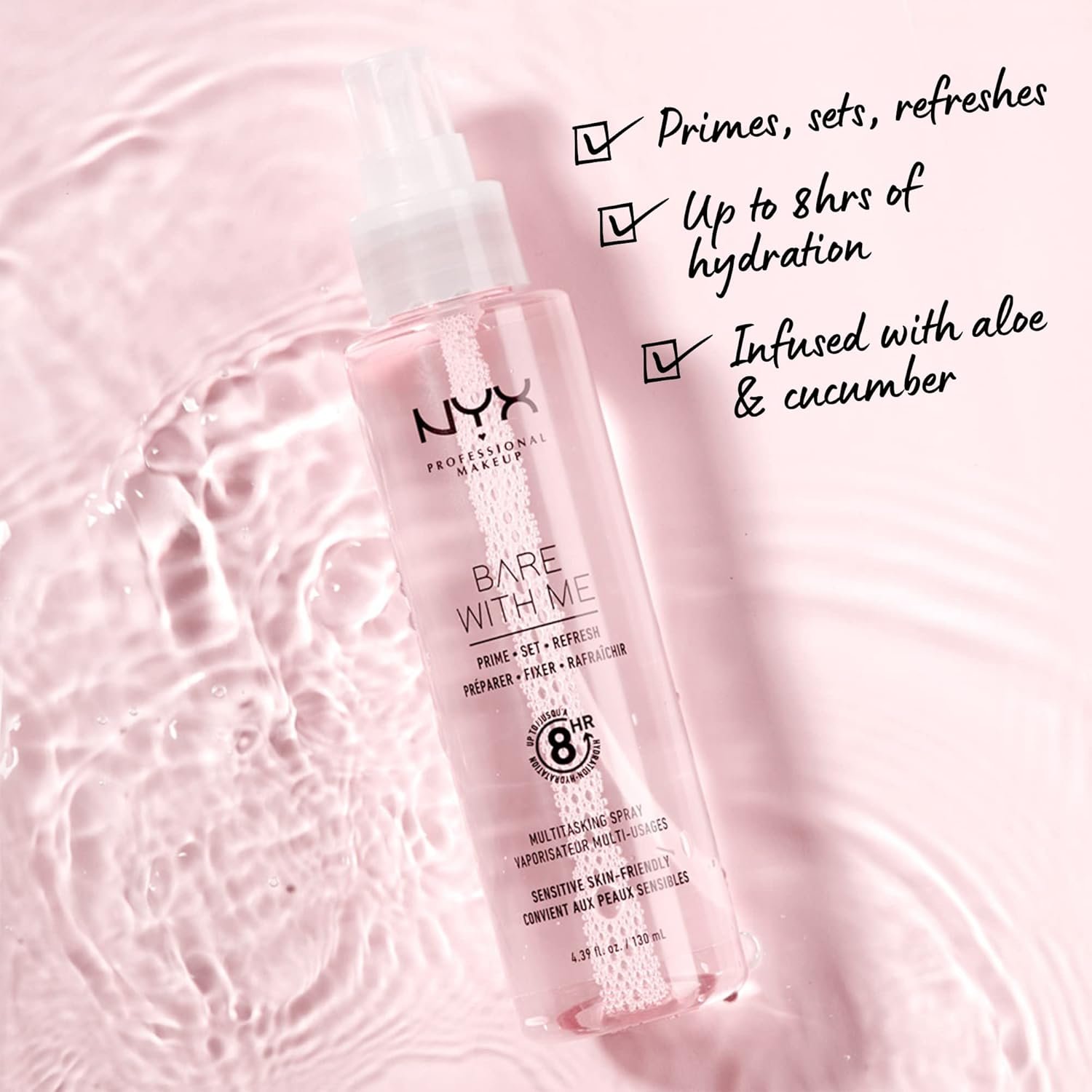 NYX PROFESSIONAL MAKEUP Bare With Me Multitasking Primer & Setting Spray - Image 3