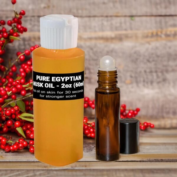 AromaZen 2oz (60ml) Pure Egyptian Musk Oil for Women & Men with Amber Glass Empty Roll On Bottle 10ml - Best Original Fragrance Aromatherapy Perfume Cologne Essential Body Oil in Bulk - Image 7