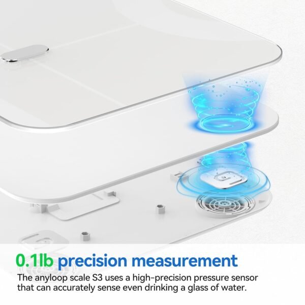 Smart Scale for Body Weight and Fat Percentage, Accurate Weight Scale Bathroom Scale Large LED Display Body Fat Scale, Digital Scale Weighing Scales Bluetooth 400lb (White) - Image 7