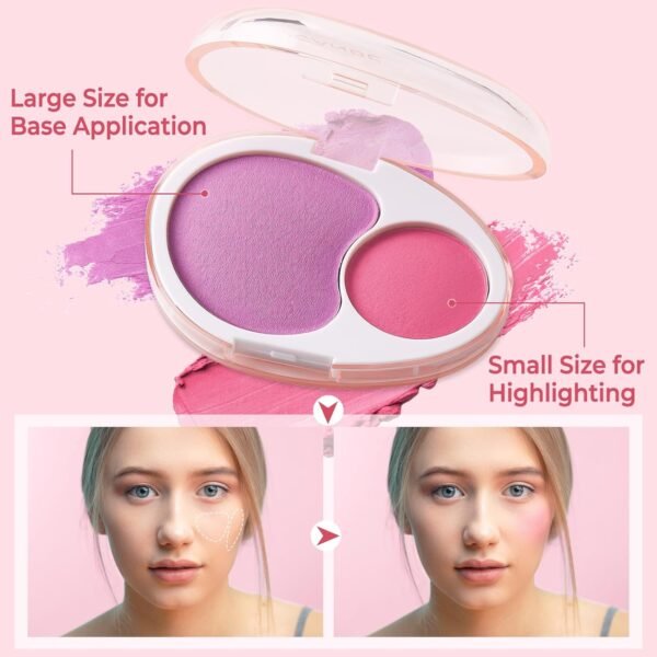 UCANBE Cream Dual Blush for Cheeks: Lightweight Highly Pigmented Blush - Smooth Natural Blush Palette - Long-lasting All-Day Face Makeup Blush（03#Merlot ） - Image 6