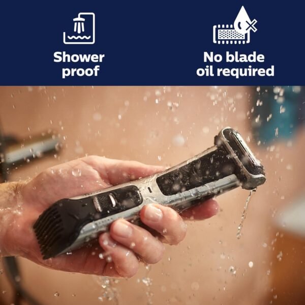 Philips Norelco Bodygroom 7000 Series, Showerproof Groin and Body Trimmer for Men, Precise Body Grooming, Adjustable Comb, Safe Even Below The Belt, 80 Min. Runtime, Model BG7030/49 - Image 6