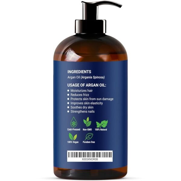 Argan Oil for Hair Growth 8 fl oz - 100% Natural Moroccan Argan oil for Face, Body, Skin and Nails - Aceite de Argan - Image 10