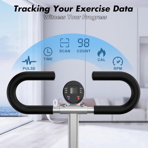 FLYBIRD Gray Squat Machine, Ride Rowing Machine for Glute Core Legs Cardio Exercise, 4 Adjustable Resistance Levels, Foldable & Easy Setup, Full Body Workout Home Gym, 350 LBS Capacity - Image 4