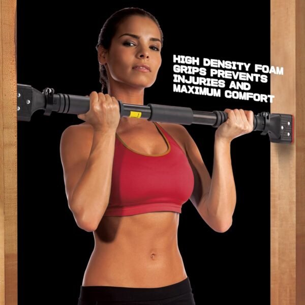leikefitness Pull-Up Bar For Door Frame Chin Up Bar Upper Body Workout Adjustable Portable Training Pull-Up Bars Bars without Screw - Adjustable Width Locking Mechanism - Image 4