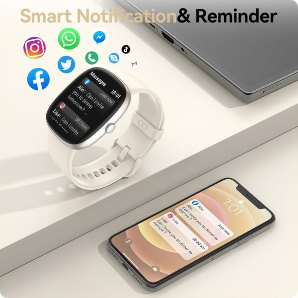 Fitness Tracker Watch with 24/7 Heart Rate Blood Oxygen Sleep Monitor, 1.69" HD 10 Day Battery Life Smart Watch, Step Calorie Counter Pedometer Activity Trackers Smartwatches for Women Men - Image 7