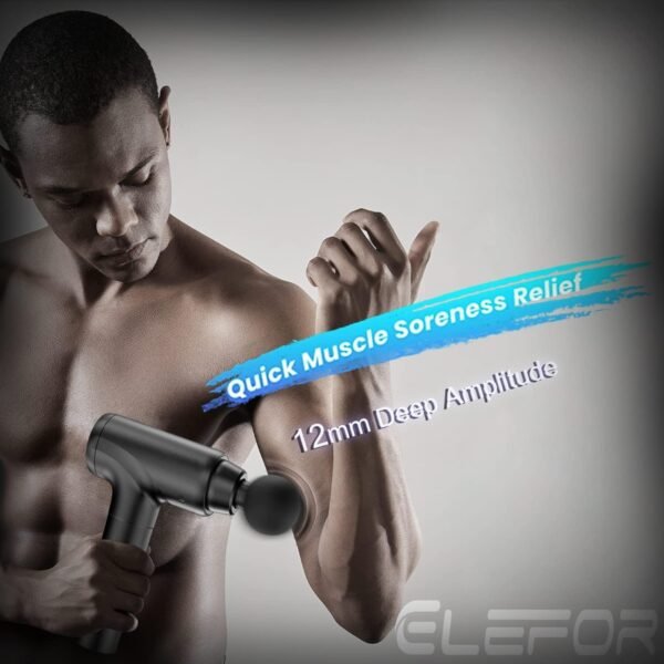 Massage Gun Deep Tissue,Percussion Massager Gun for Athletes Muscle Massage Gun for Pain Relief with 10 Massage Heads & 20 Speeds (Matte Black) - Image 4