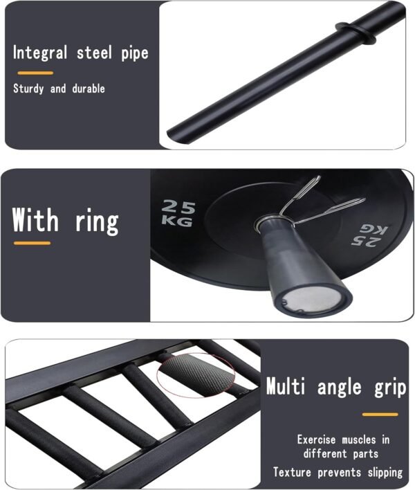 Strength Training Equipment Swiss Barbell Multi Grip Barbell: 38 lb Professional Heavy Dut - Image 4