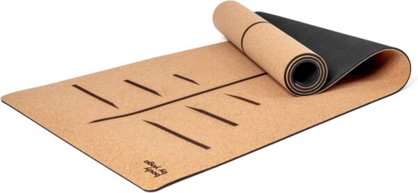 Luxury Cork Yoga Mat - Non Slip, Extra Thick Grip. Thicker, Longer, and Wider for More Comfort and Support. Tough Enough For Hot Yoga. Natural, Non Toxic, and Eco Friendly. Optional Alignment Lines. - Image 2