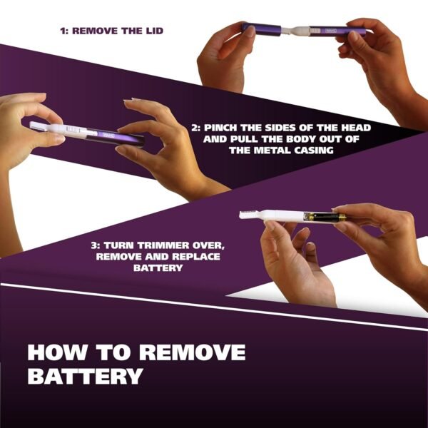 Wahl Clean & Confident Female Battery Pen Trimmer with Rinseable Blades for Eyebrows, Facial Hair, & Light Grooming- Hygienic Grooming & Easy Cleaning with Battery Included - Model 5640-100 - Image 8