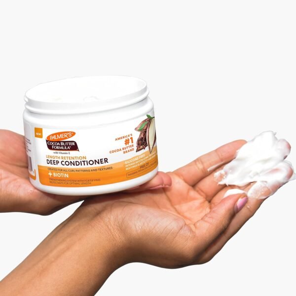 Palmer's Cocoa Butter & Biotin Length Retention Deep Conditioner, Strengthen, Nourish and Restore Elasticity and Shine, Suitable for All Curly Hair Patterns 12 Ounce - Image 7