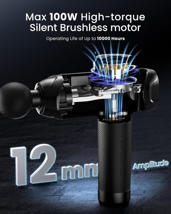 RENPHO Massage Gun Deep Tissue with Heat and Cold, FSA HSA Eligible Percussion Muscle Massage Gun Bluetooth, Handheld Massager Gun, Power+ Thermacool - Image 7