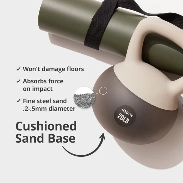 Soft Kettlebells with Cushioned Impact-Resistant Base and Anti-Slip, Wide-Grip Handle for Home Workouts, Weightlifting, and Personal Training - Image 8