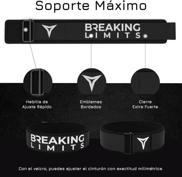 Breaking Limits Weight Belt for Men – Cinturones para Hombre Gym– Lifting Belts - Weight Lifting Belt Women – Self Lock Weightlifting Gym Belt for Bodybuilding, Powerlifting, Deadlifts, Cross Training - Image 10