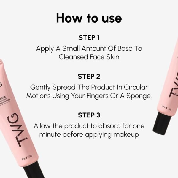 Pore Minimizing Face Primer, Long-Lasting BB Cream, Makeup Primer & Moisturizing Face Cream for Smooth, Flawless Skin - Image 4