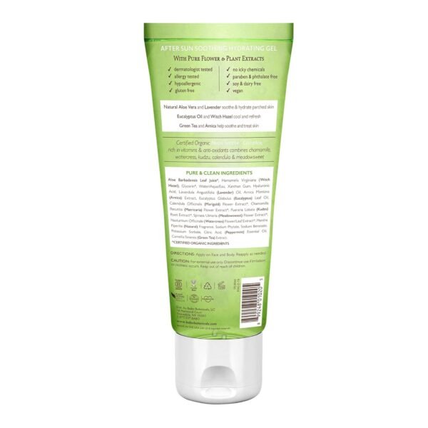 Babo Botanicals After Sun Soothing Hydrating Aloe Vera Gel With Natural witch Hazel and Cucumber, Vegan, For Babies, Kids or Sensitive Skin - 8 oz. - Image 3