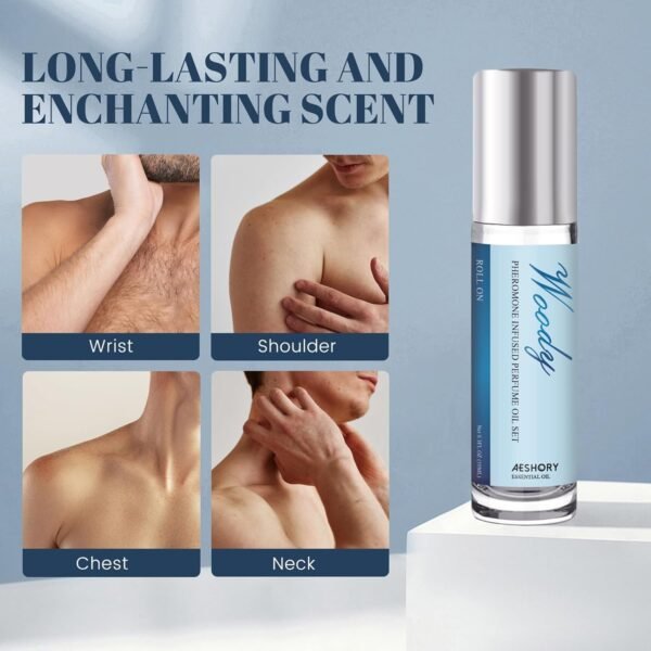 Aeshory Pheromone Perfume for Men - 2 Pcs Roll-On Fragrance Pheromone Cologne, Long-Lasting Pheromone Perfume Oil - Image 6