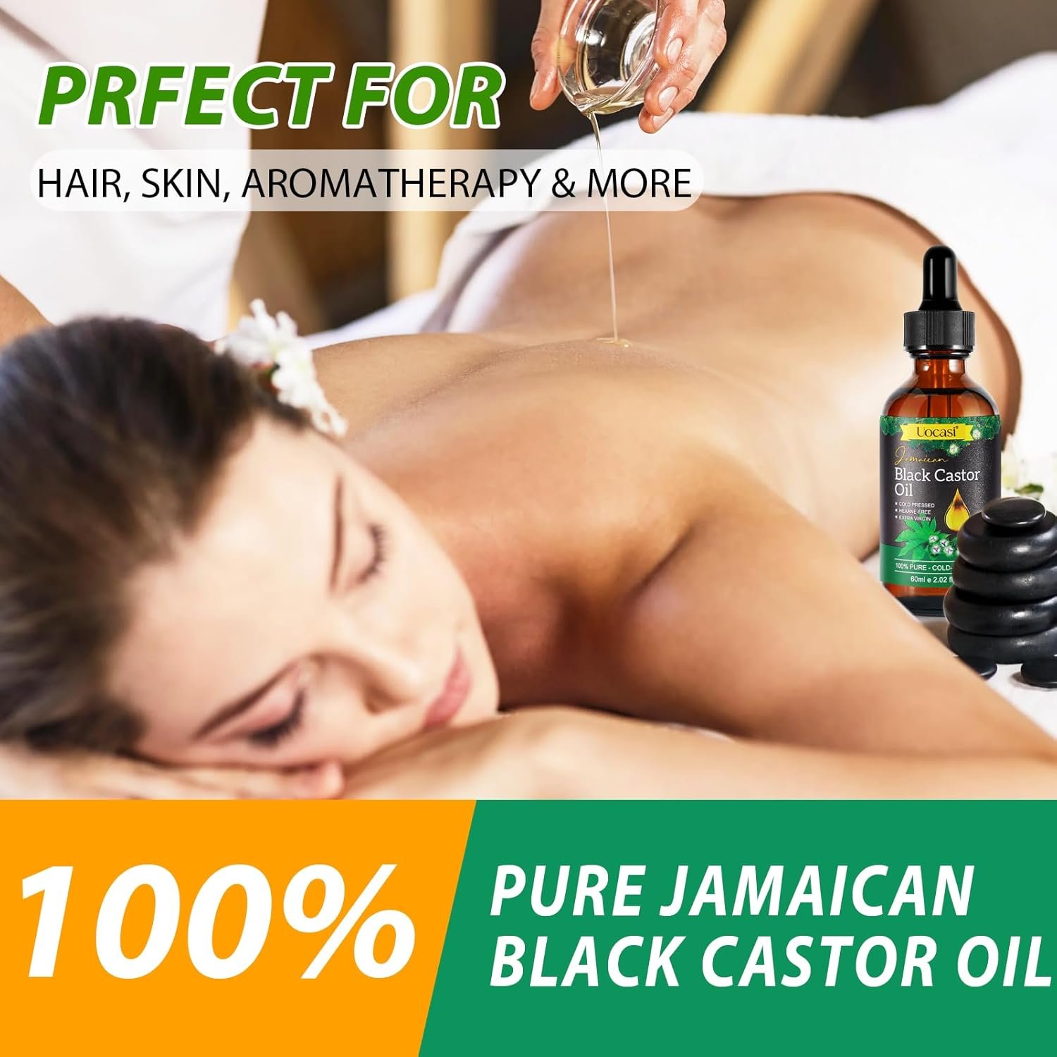 Jamaican Black Castor Oil - 100% Pure and Organic, Cold Pressed in Glass Bottles for Hair Growth, Eyebrow Nourishment, and Skin Hydration - Image 3