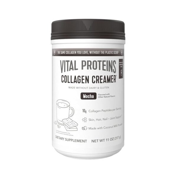 Vital Proteins Collagen Coffee Creamer, Coconut Milk based & Low Sugar Powder with Collagen Peptides Supplement - Supporting Healthy Hair, Skin, Nails with Energy-Boosting MCTs - Mocha 11.2oz - Image 2