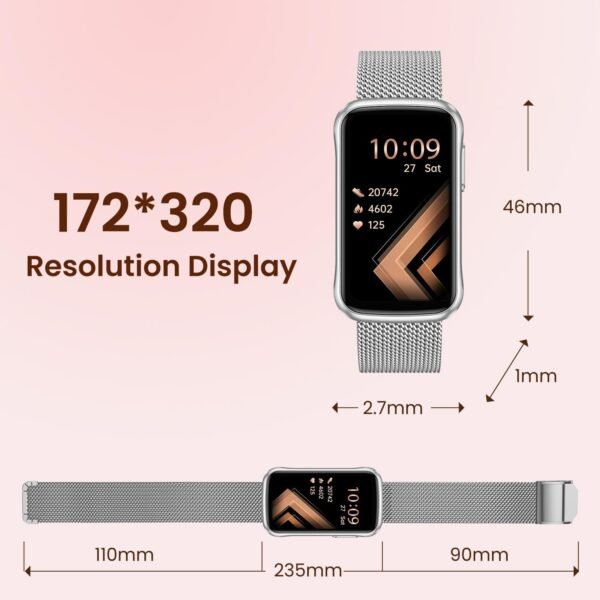 Fitness Tracker Smartwatch for Women Men: Health Activity Trackers with Heart Rate Blood Oxygen Sleep Monitor Step Counter Sport 1.47" Touchscreen IP68 Waterproof Smart Watch Compatible Android iOS - Image 8