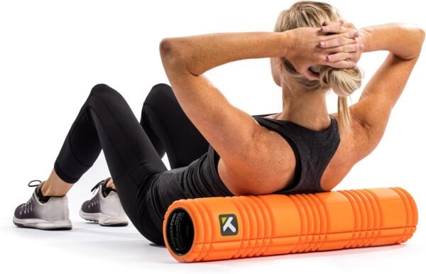 TRIGGERPOINT PERFORMANCE THERAPY GRID Patented Multi-Density Foam Massage Roller Exercise Deep Tissue Muscle Recovery - Relieves Muscle Pain & Tightness, Improves Mobility & Circulation (26"), Orange - Image 7